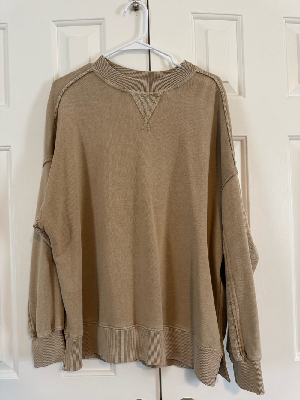 Aerie Big Chill Crew Sweatshirt - Empire Cream